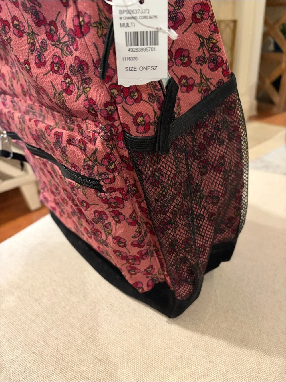 RSQ Floral Channel Cord Backpack/NWT